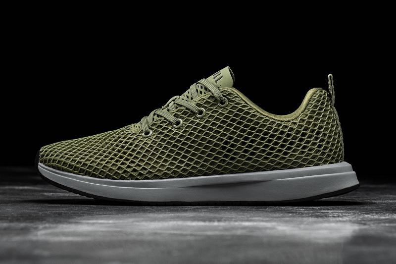 Men's Nobull Moss Mesh Running Shoes Olive | SG Z2006U